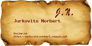 Jurkovits Norbert névjegykártya