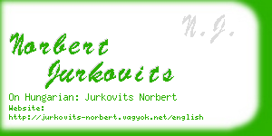 norbert jurkovits business card